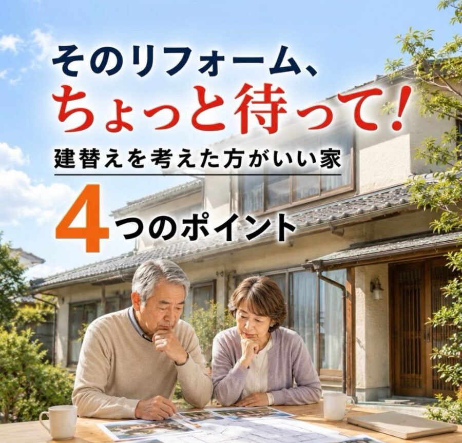 リフォームより建替えた方がいい場合とは？将来の負担を減らす住まいの選び方