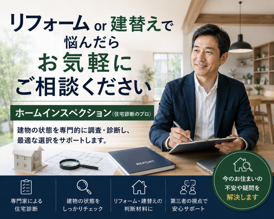 建て替えかリフォームか迷ったら？後悔しないために最初に行う「住宅診断」