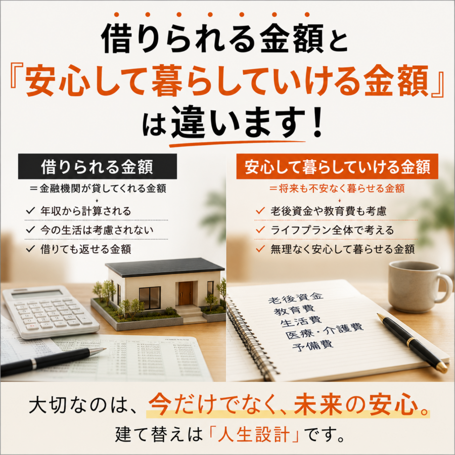 建て替えで本当に大切なのは家の価格だけではない　90歳まで安心できる資金計画を作りましょう