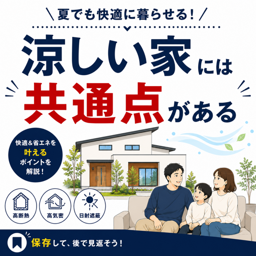 夏でも涼しい家には共通点がある？快適な住まいをつくる「断熱性能」の重要性